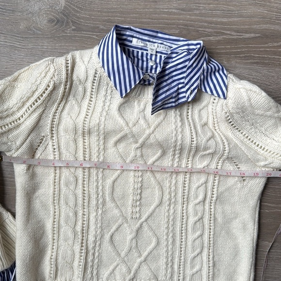 NEW Veronica Beard Surrey Cable Knit Pullover Sweater Cream - Picture 16 of 17